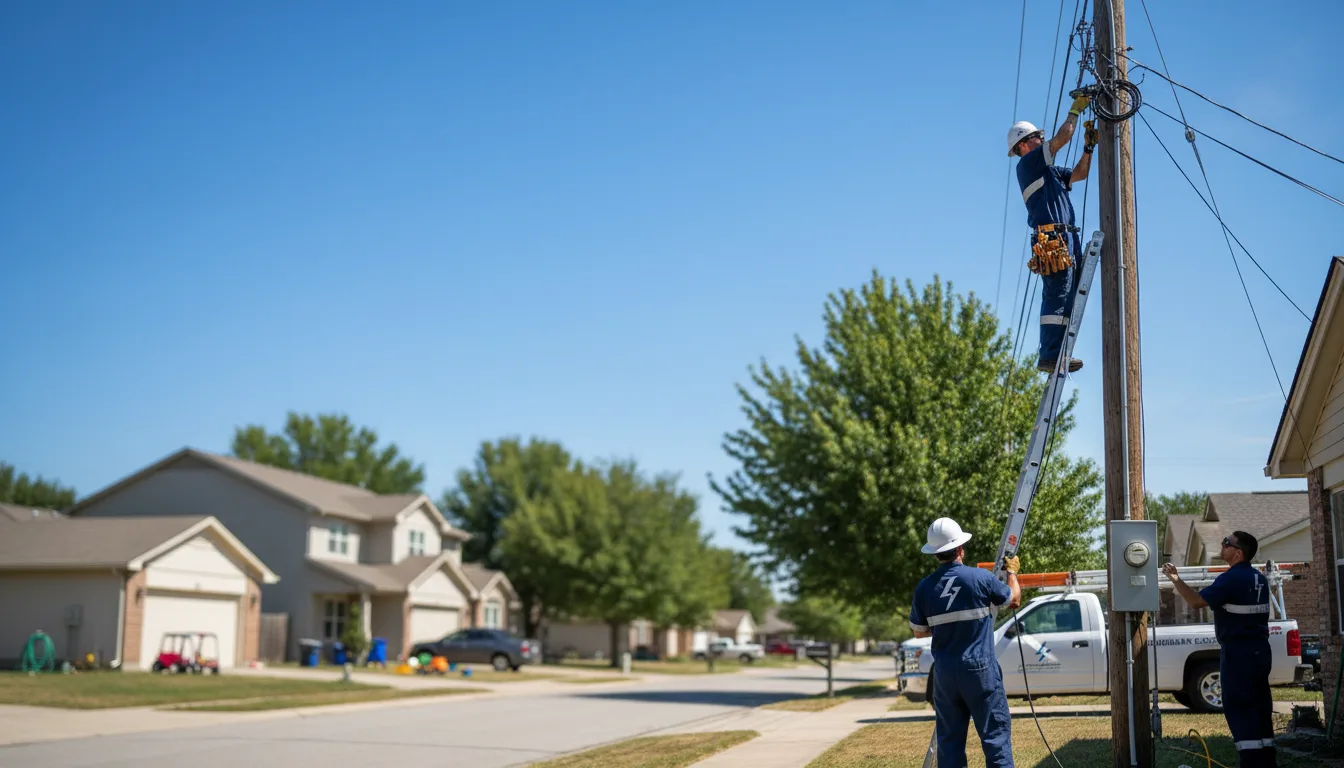 Residential electrician providing installation services in Evansville, WI